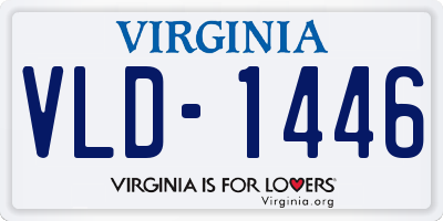 VA license plate VLD1446