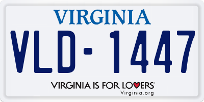 VA license plate VLD1447