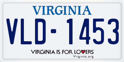 VA license plate VLD1453