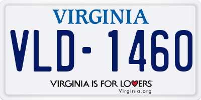 VA license plate VLD1460