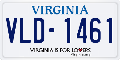 VA license plate VLD1461
