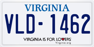 VA license plate VLD1462