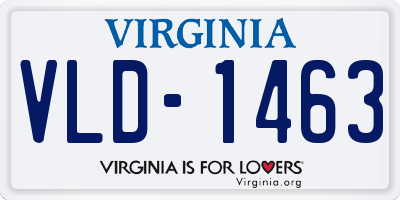 VA license plate VLD1463