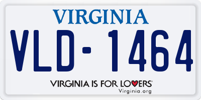 VA license plate VLD1464
