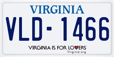 VA license plate VLD1466