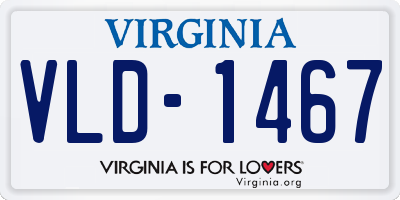 VA license plate VLD1467