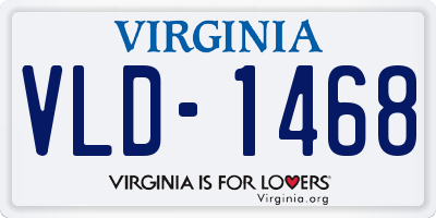 VA license plate VLD1468