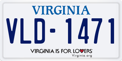 VA license plate VLD1471