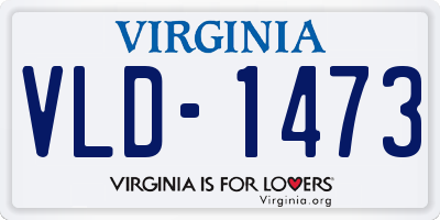 VA license plate VLD1473