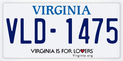 VA license plate VLD1475
