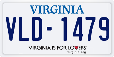 VA license plate VLD1479