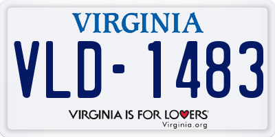 VA license plate VLD1483