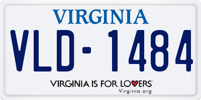 VA license plate VLD1484