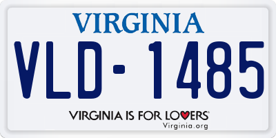 VA license plate VLD1485
