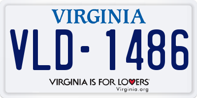 VA license plate VLD1486