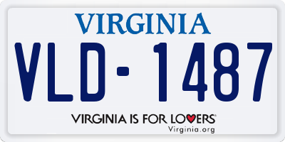 VA license plate VLD1487