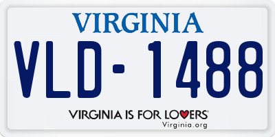 VA license plate VLD1488
