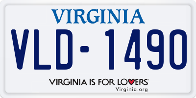 VA license plate VLD1490