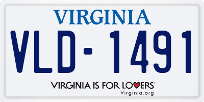 VA license plate VLD1491
