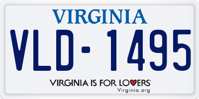VA license plate VLD1495