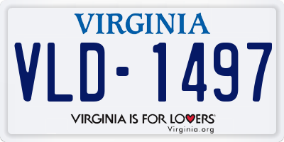 VA license plate VLD1497