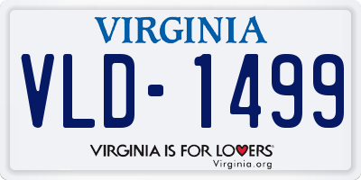 VA license plate VLD1499