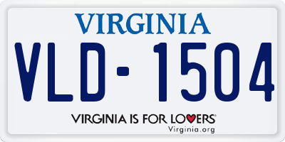 VA license plate VLD1504