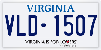 VA license plate VLD1507