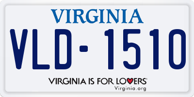 VA license plate VLD1510