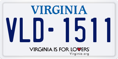 VA license plate VLD1511