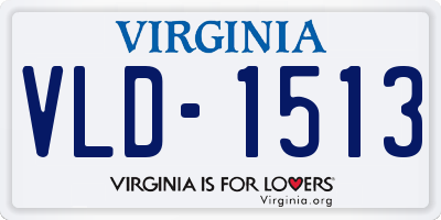 VA license plate VLD1513