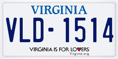 VA license plate VLD1514
