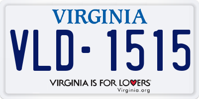 VA license plate VLD1515