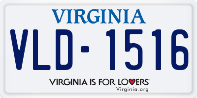 VA license plate VLD1516