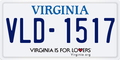 VA license plate VLD1517