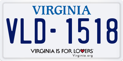 VA license plate VLD1518