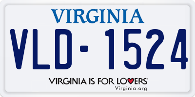 VA license plate VLD1524