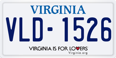 VA license plate VLD1526