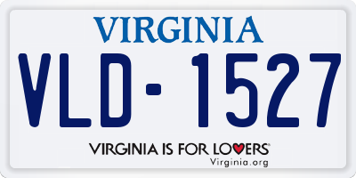 VA license plate VLD1527