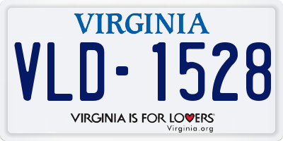 VA license plate VLD1528