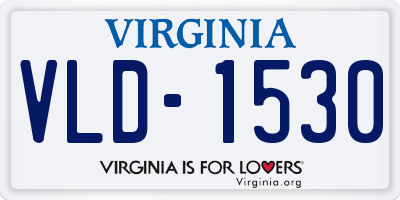 VA license plate VLD1530