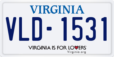 VA license plate VLD1531