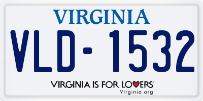 VA license plate VLD1532
