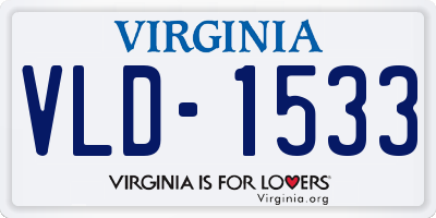 VA license plate VLD1533