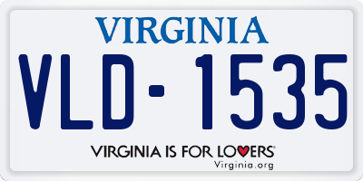 VA license plate VLD1535