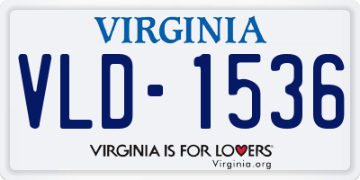 VA license plate VLD1536