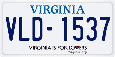 VA license plate VLD1537