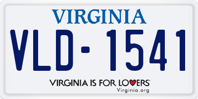 VA license plate VLD1541
