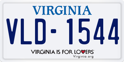 VA license plate VLD1544
