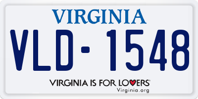 VA license plate VLD1548
